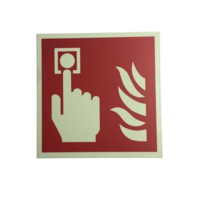 100g Call Point Photoluminescent Fire Signs Glow In The Dark ISO9001 Certificate