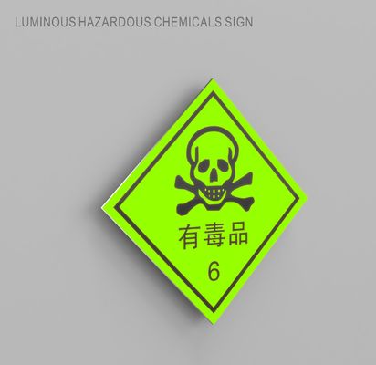 Photoluminescent Warning Toxic Chemical Hazard Symbol Custom
